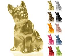 Candellana Hecho a Mano Bulldog Classic Vela de Regalo - Divertida - Vela Decorativa - Decoración del Hogar - Regalos para Amigos - Mecha de Algodón - Tiempo de Quemado 24h - Vela Classic Gold