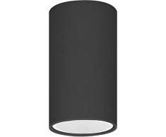 Adviti BARBRA DLR GU10 Lampara Techo Salon Downlight Redondo Aluminio Max 50W IP20 (Negro)