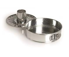 Excelsa Silver molde molde Desmontable 26Â cm, Acero, Color Plateado