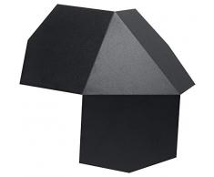 Sollux Lighting - Lámpara de pared, acero, color negro, 32 x 30 x 7