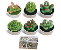 Lumeiy Cactus Tea Lights Candles Handmade Smokeless Tealight Candles for Home Décor Birthday Gift Party Wedding