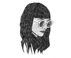 Komar Wandbild Von Grid Monochrome | Poster, Bild, Wohnzimmer, Schlafzimmer, Dekoration, Kunstdruck | ohne Rahmen | P120C-40x50 fotomural, Negro, Blanco