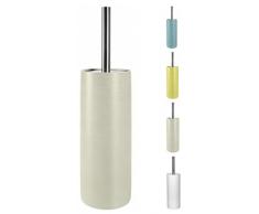 Spirella 10,5 x 10,5 x 42,0 cm, Gris colección Tube Ribbed, Escobilla para el Inodoro, Gres