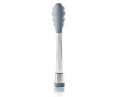 Mastrad Pinzas de cocina con mango de acero inoxidable â Mango antiadherente y resistente al calor â Pinzas de barbacoa aptas para lavavajillas para cocinar, servir y asar.