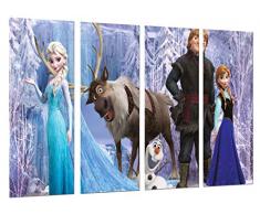 Poster FotogrÃ¡fico Frozen, Dibujos Animados, Elsa, Olaf, Hans TamaÃ±o total: 131 x 62 cm XXL