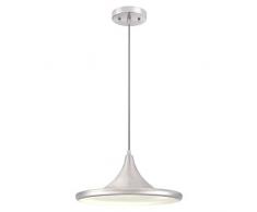 Westinghouse 63625 Luminaria Colgante de Interior de una lámpara LED Regulable, Acabado en nÃquel Cepillado, 15 W, Diametro: 35 cm