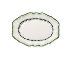 Villeroy & Boch French Garden Green Line Fuente oval, 37 cm, Porcelana Premium, Blanco/Verde