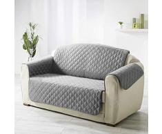 Douceur dIntérieur Protege sofá, Matelasse 223 x 179 cm Microfibra Unie Club Gris