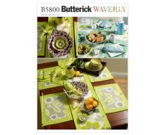 McCall Pattern Company Butterick B5800 - Patrones de costura para servilletas, manteles, caminos de mesa, mantelería y centros de mesa (3 tamaños), color blanco