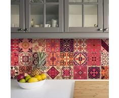 Ambiance Sticker Pegatinas de Azulejos Adhesivas â Pegatina de Azulejos de Cemento â DecoraciÃ³n de Pared para baÃ±o y Cocina â 20 x 20 cm â 9 Piezas