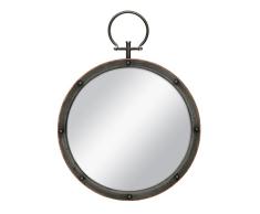 Stonebriar - Espejo de Metal de Bronce rÃºstico Ovalado con Remache y Anillo para Colgar en la Pared