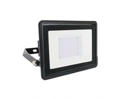 Foco LED de exterior con chip Samsung 30 W de color negro impermeable, luz blanca cÃ¡lida