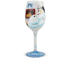 Lolita 6004433 Copa de vino, modelo muñeco de nieve