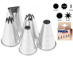 PIAZZA Juego 5Â cucuruchos Inoxidable para Manga pastelera tamaÃ±osÂ âÂ Plaza