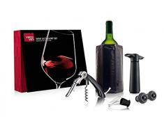 Vacu Vin Juego de vino Experience 6 piezas â Bomba de vino, vertedor de vino, cuchillo de camarero, tapones de repuesto