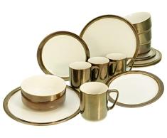 CreaTable, 23589 Modern Industrial - Vajilla (16 piezas), color blanco