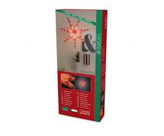 Konstsmide 2920 – 520 – Estrella de papel, papel, color rojo