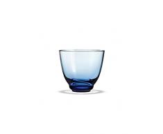 Holmegaard Vaso de agua de 35 cl Flow de vidrio soplado a mano para bebidas, color azul
