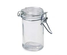 Mopec I301 Tarro Vintage con Cierre metálico, 100 ml, 4.5 x 8 cm, Pack de 6, Vidrio