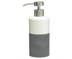 Sealskin Dispensador de Jabón Doppio, 6.7 x 8.5 x 18 cm, Porcelana, Gris