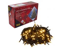 Cadena de luces LED con 200 LED en color ámbar, para fiestas, Navidad, decoración, bodas, como luz de ambiente, aprox. 27,9 m.