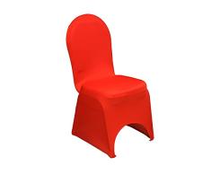 CV Linens 2602us - Funda para Silla de Banquete de Elastano, Color Rojo | 1 Pieza
