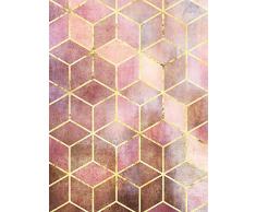 Komar Wandbild Von Mosaik Rosso | Poster, Bild, Wohnzimmer, Schlafzimmer, Dekoration, Kunstdruck | ohne Rahmen | P092A-30x40 fotomural, Gelb, Rosa