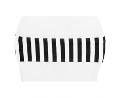 RCZ Decor 8636us - Funda para Silla de Banquete de Elastano, 13 cm x 30 cm, Color Blanco y Negro, 1 Pieza