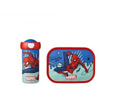 Mepal - Fiambrera Campus - Fiambrera para NiÃ±os con Vaso Escolar y Fiambrera - Fiambrera & Botella para Llevar - Apta para Lavavajillas y sin BPA - 300 ml + 750 ml - Spiderman