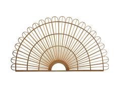DRW Aplique de Pared cabecero de Cama de Mimbre en Natural 160x90cm