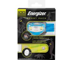 Energizer Sport Pack, Linterna Frontal + Brazalete LED + Pilas, Running y Ciclismo, Azul