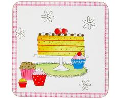 Kitchen Craft Time for Tea posavasos de corcho, laminado, multicolor, Color