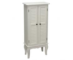PAME 41455 - Armario de Madera decapé con 2 Puertas, 104 x 45 x 23 cm