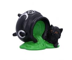 Nemesis Now Ooops - Figura de caldero de Gato, Color Negro, 8,7 cm