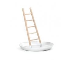 Kikkerland soporte para joyas escalera, plateado