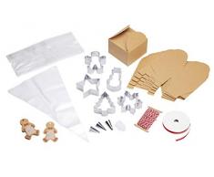 KitchenCraft Sweetly Does It Ultimate - Juego de moldes para galletas con forma de Navidad con dulces, regalos, bolsas y boquillas en caja de presentaciÃ³n, acero inoxidable