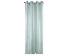 Eurofirany - Cortinas Lisas de Puntos metálicos Transparentes con diseño Mate, 8 Ojales, Modernas y Sencillas, para Dormitorio, salón, Menta y Plata, 140 x 250 cm