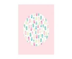 Komar Wandbild Von Shelly Patterns Rose | Poster, Bild, Wohnzimmer, Schlafzimmer, Dekoration, Kunstdruck | ohne Rahmen | P037C-30x40 fotomural, carbÃ³n