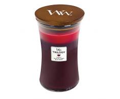 WoodWick Trilogy vela perfumada grande en forma de reloj de arena con Pluswick Innovation, Bayas maduras