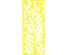 INDIGOS Pegatinas de Pared e197 Hermosas Flores Decoradas 120 x 50 cm - Amarillo, Vinilo, 120 x 50 x 1 cm