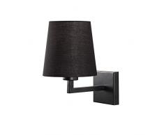 Aplique de pared, metal , negro, 18x24x30, casquillo E 27 Max 40 W