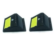 LEOFLA 2 x Focos De EnergÃ­a Solar Al Aire Libre Con 48 Led Y Sensor De Movimiento