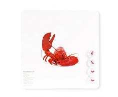 Dresz Lobster de Pizarra magnética, Tinplate, Color Blanco de Color Rojo, 29 x 29 x 2 cm