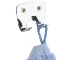 Wenko 17899100 Percha Mural Doble Basic, Acero INOX, 4 x 4 x 1.5 cm, Brillante