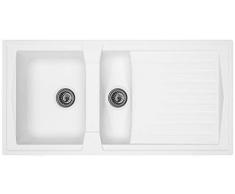 respekta BOSTON100X50W Fregadero, Blanco, 100 cm
