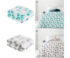 Design91 Manta Suave de Microfibra, 150 x 200 cm, con diseÃ±o de Diamante, poliÃ©ster, Menta, 150 x 200 cm