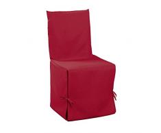 Douceur DIntérieur Essentiel 1604795 - Funda De Silla, Poliéster Liso, color rojo, 50 x 50 x 100 cm