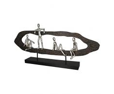 Casablanca modernes Design GILDE - Figura Decorativa de Escultura (Madera, Aluminio, 75 cm), diseÃ±o de Mejores Amigos