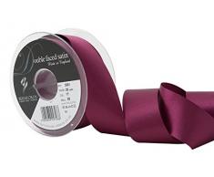 Berisfords 3501 35 mm vino 17 10,5 x 4,59 cm de cinta satinada por ambas de poliéster de doble cara, para botellas de vino