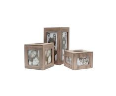 Deknudt S67TQ7E6 - Figura Decorativa (Madera, 0 x 0 cm), Color Gris